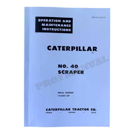 Caterpillar 40 Scraper Operators Maintenance Manual