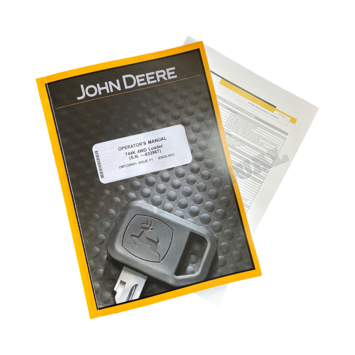 BEDIENUNGSANLEITUNG FÜR JOHN DEERE 744K LADER + !BONUS! 