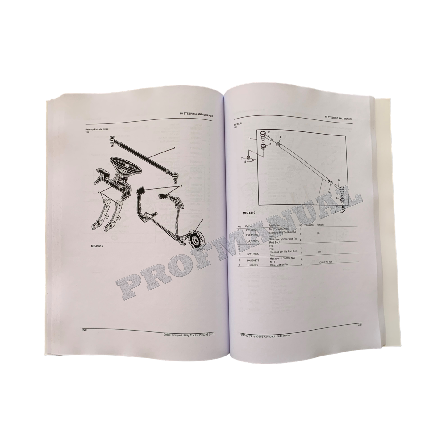 JOHN DEERE 3038E COMPACT UTILITY TRACTOR PARTS CATALOG MANUAL Worldwide + !BONUS!