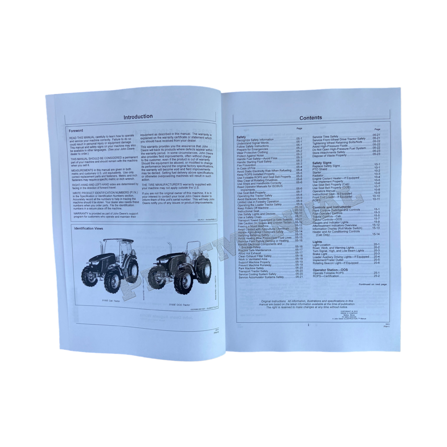 JOHN DEERE 5085E 5100E TRACTOR OPERATORS MANUAL APR2015  +BONUS