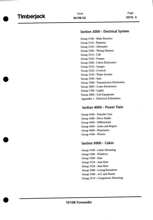 JOHN DEERE 1010B FORWARDER SERVICE-REPARATURHANDBUCH F055172