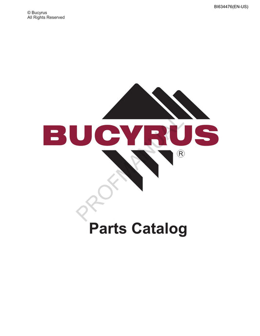 Caterpillar Cat Bucyrus MT3300 Off Highway Truck Parts Catalog Manual