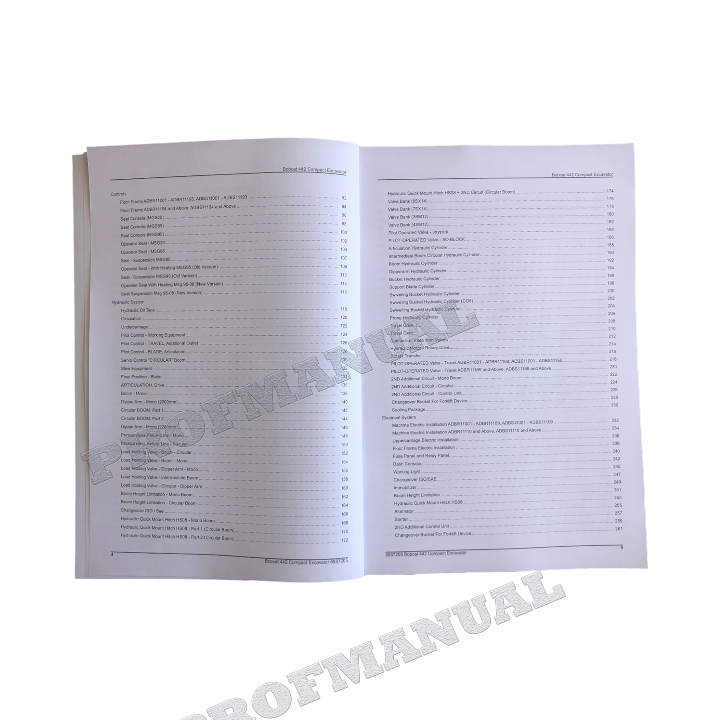 Bobcat 442 Bagger Teilekatalog Handbuch ADBR11001- ADBS11001-