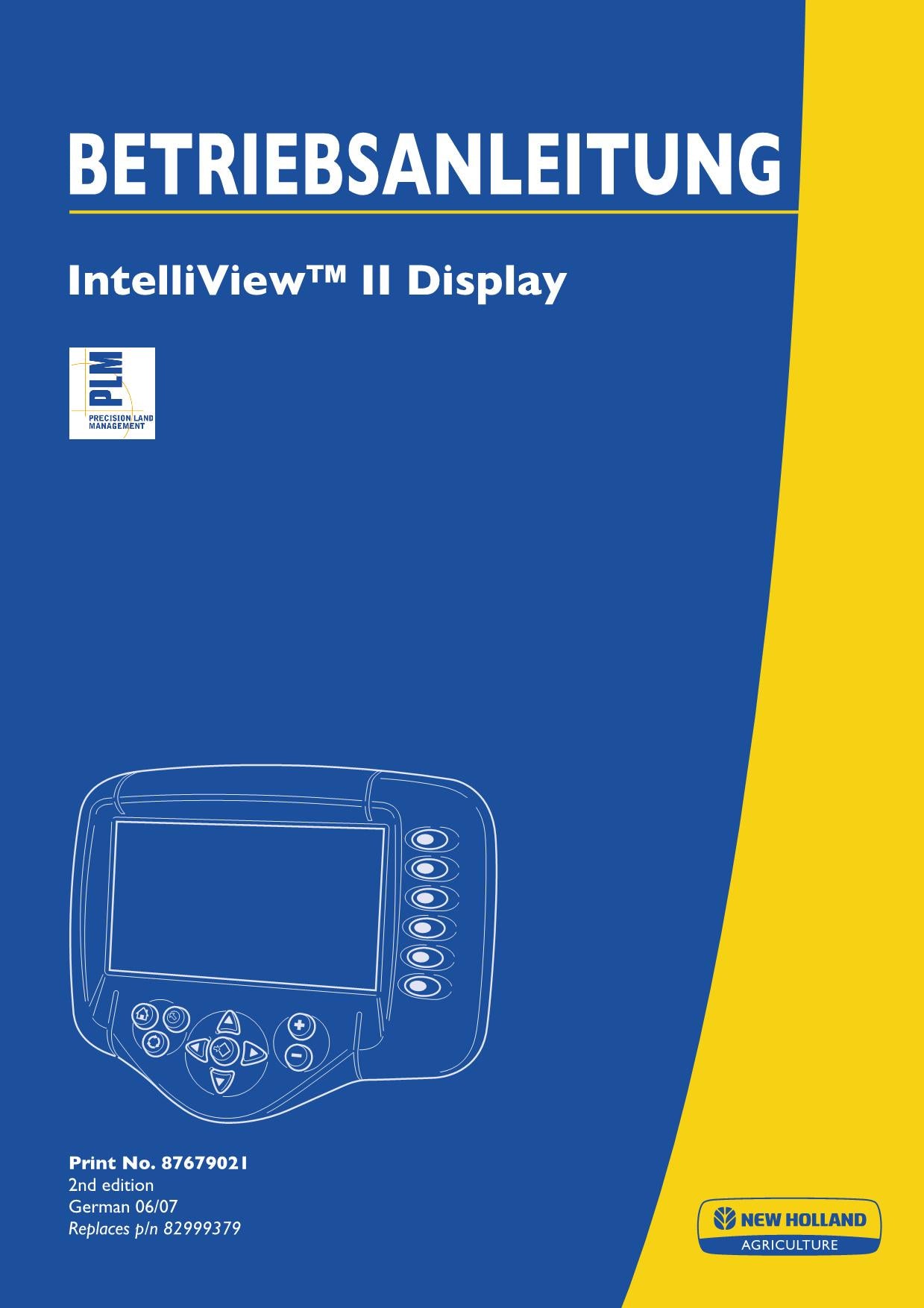 Manuel d'utilisation de l'écran IntelliView II de New Holland