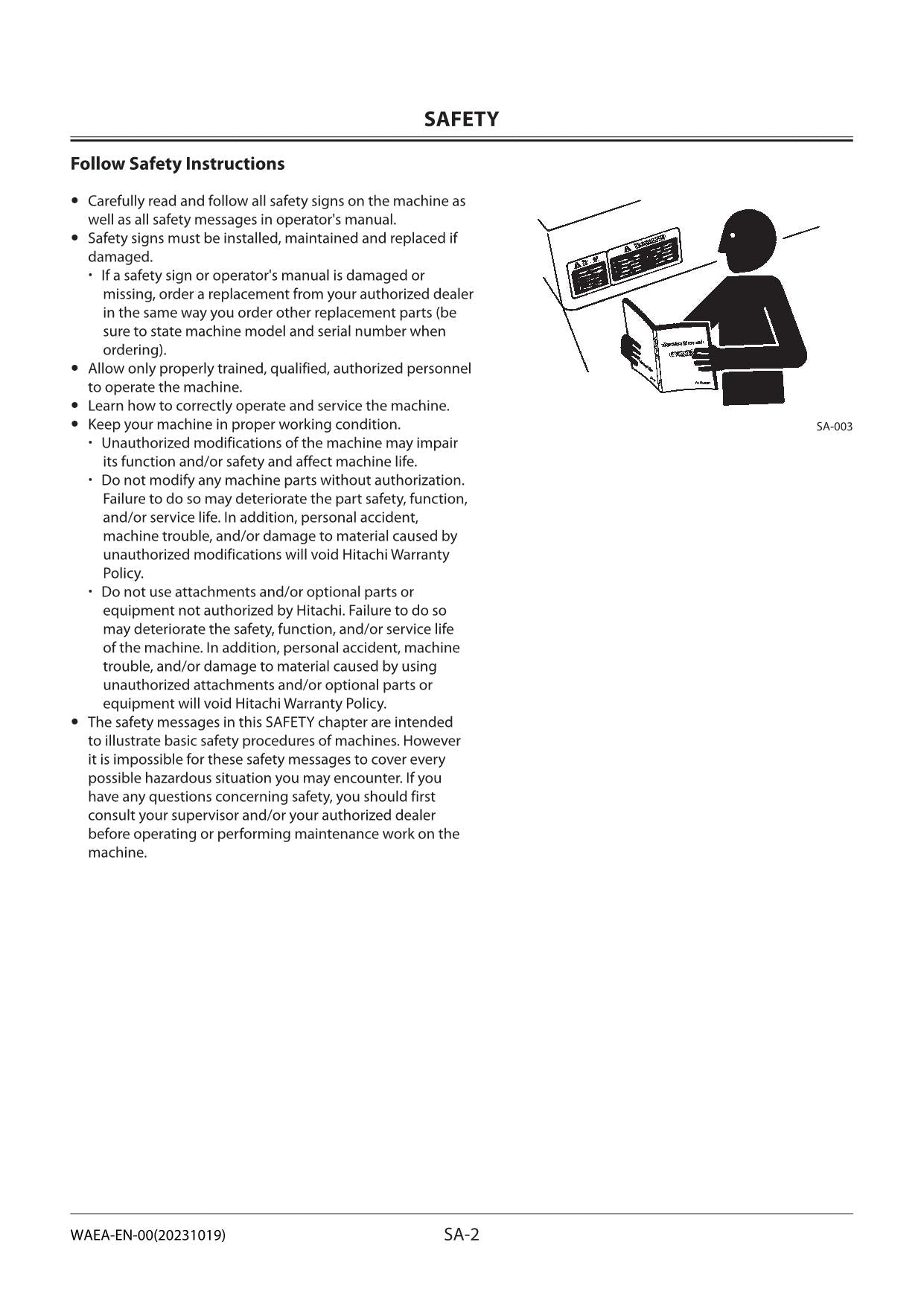 Hitachi ZX48U-5A Excavator Workshop Service Repair manual