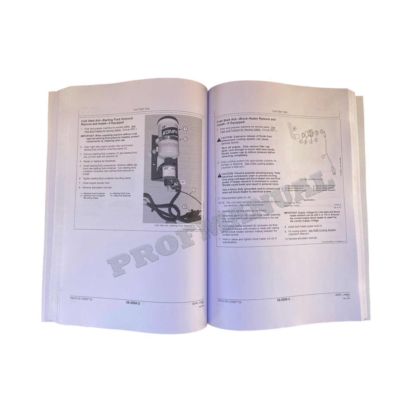 JOHN DEERE 824K LOADER REPAIR SERVICE TECHNICAL MANUAL TM12116