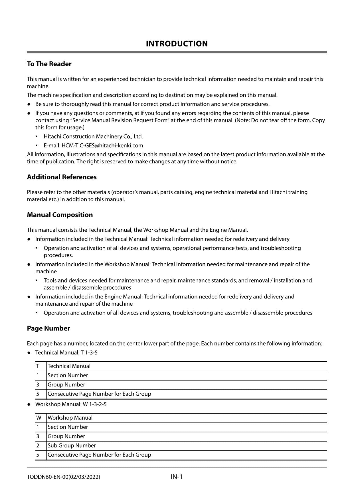 Hitachi ZX300LC-6 Excavator Operational Principle Service manual