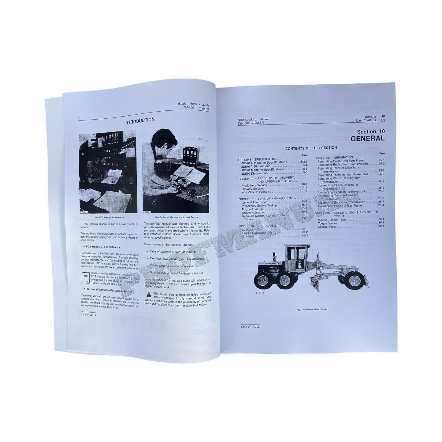 JOHN DEERE 570 570A MOTOR GRADER SERVICE MANUAL