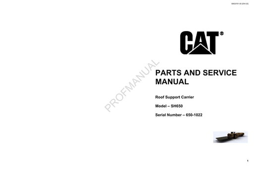 Caterpillar Cat SH650 Untertage-Strebbau - Ersatzteilkatalog - Handbuch