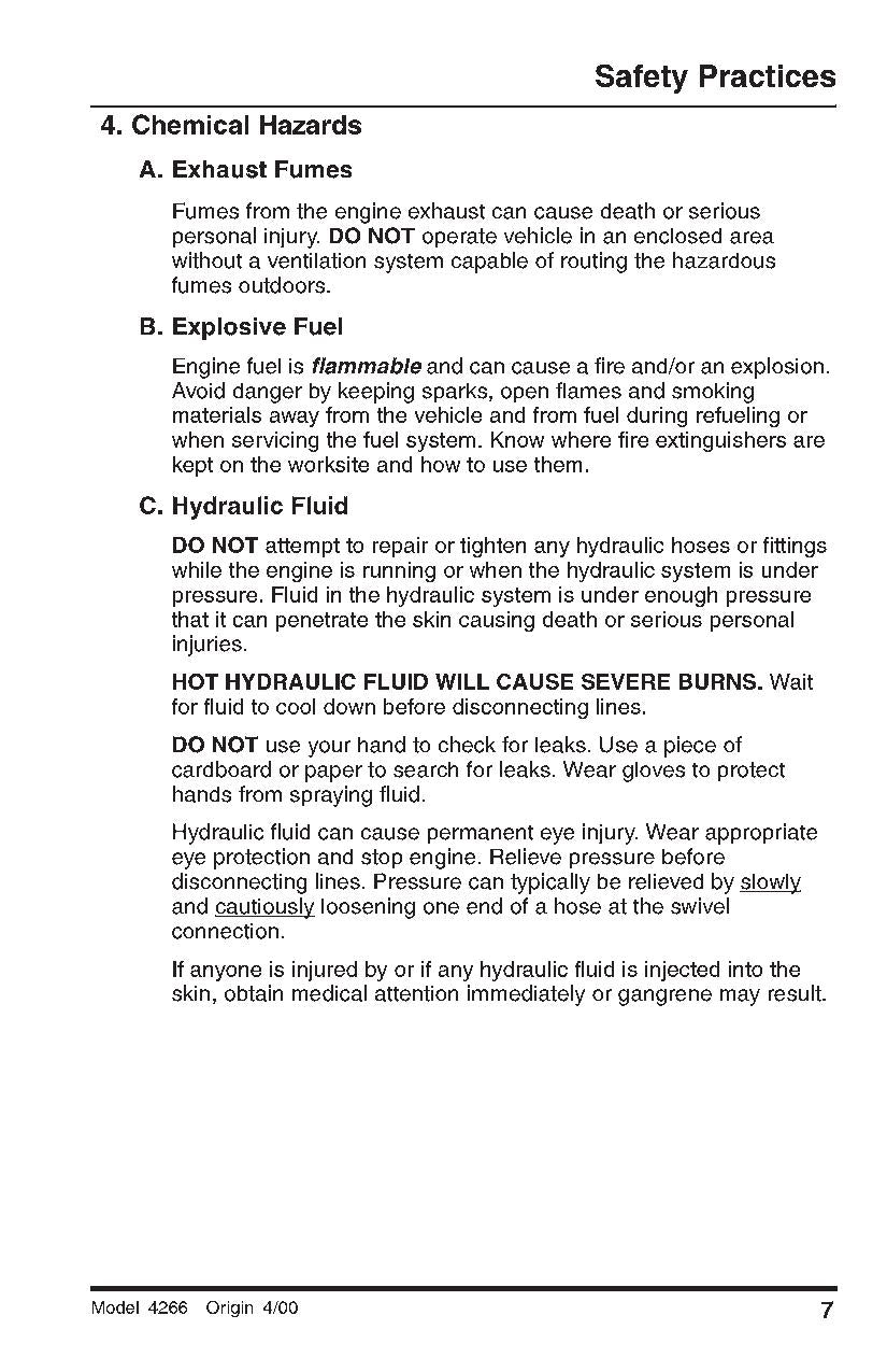 SKYTRAK 4266 Telehandler Maintenance Operation Operators Manual