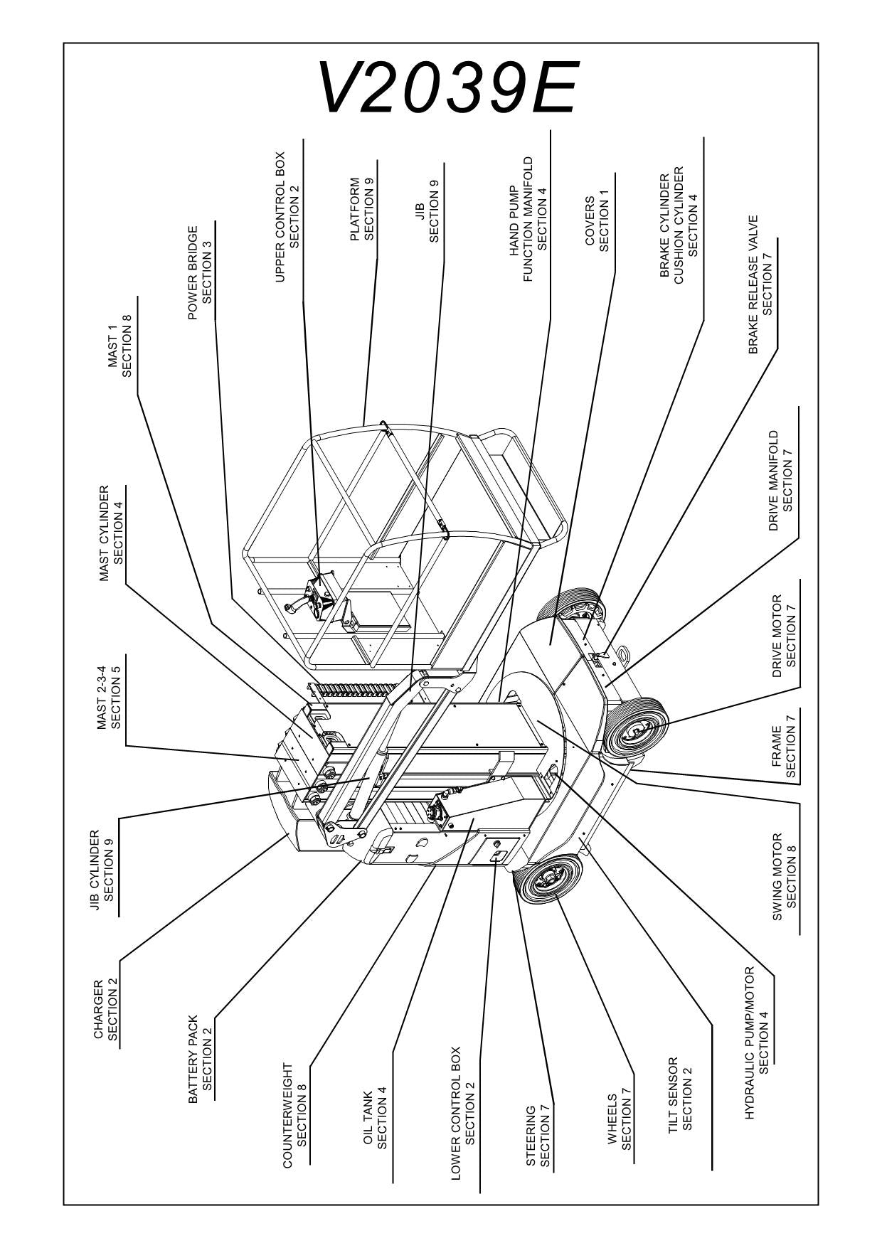 TOUCAN V2039E Vertical Lift Parts Catalog Manual