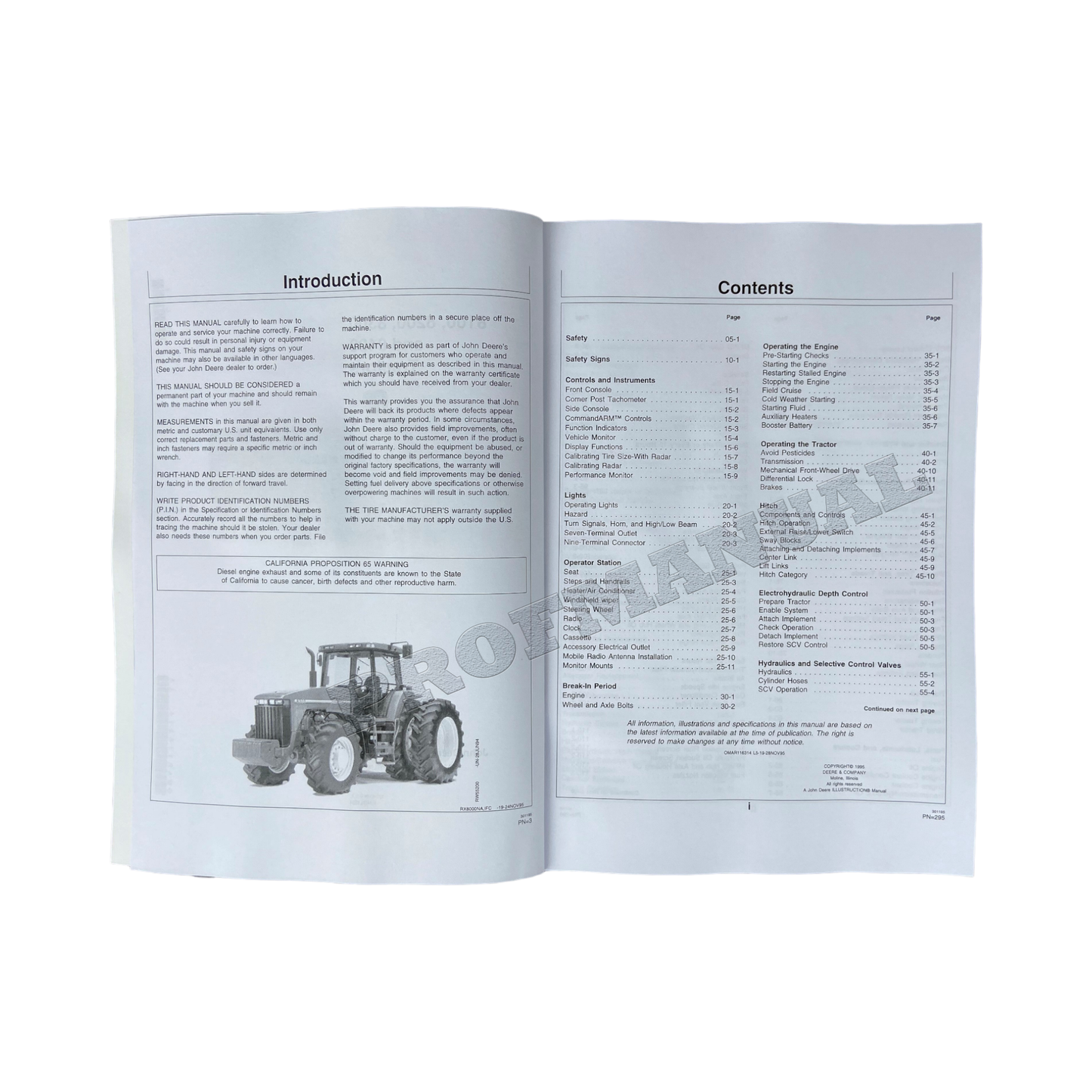 JOHN DEERE 8300 8100 8200 8400 TRAKTOR-BETRIEBSHANDBUCH + !BONUS!