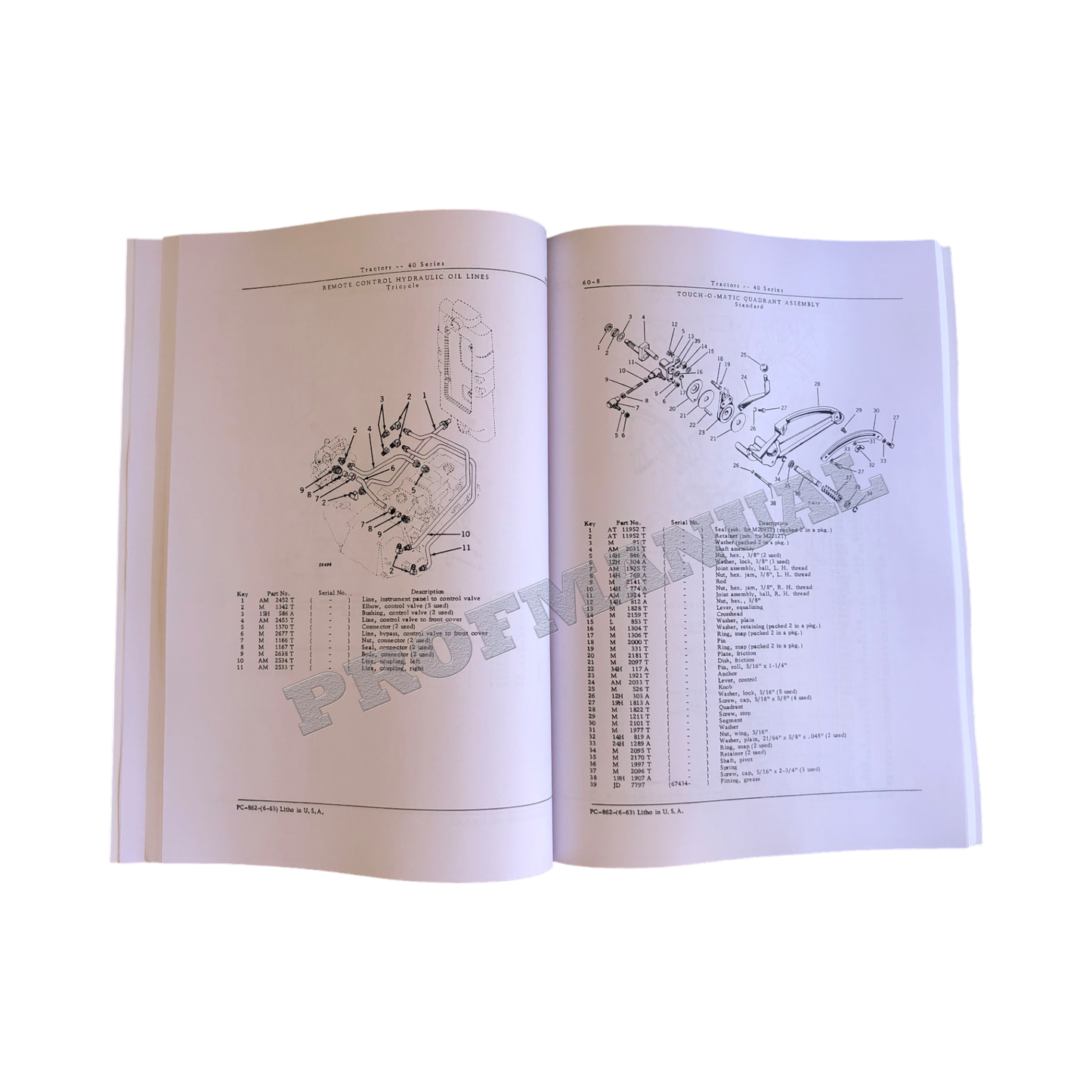 JOHN DEERE 40 TRAKTOR ERSATZTEILKATALOGHANDBUCH