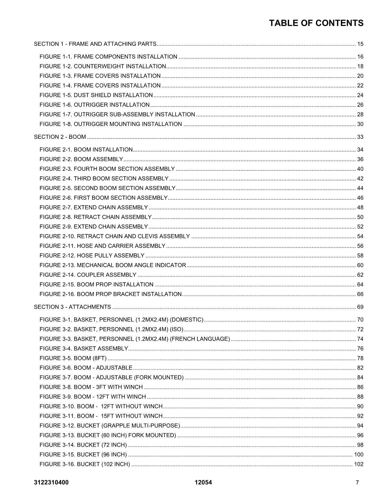 SKYTRAK 12054 Telehandler Parts Catalog Manual