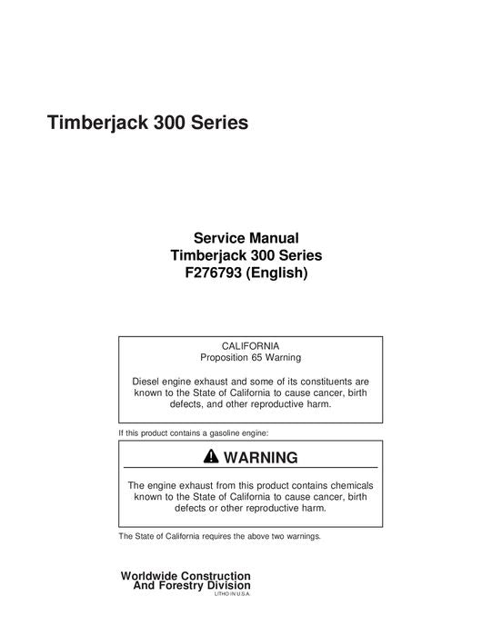 JOHN DEERE 325 330 360 SKIDDER SERVICE-REPARATURHANDBUCH