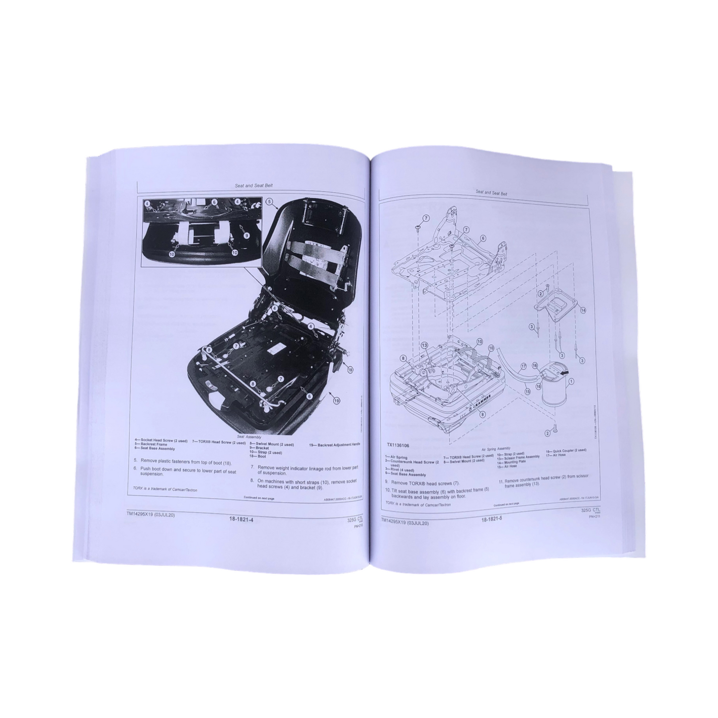 JOHN DEERE 325G COMPACK RAUPENLADER – REPARATUR- UND SERVICEHANDBUCH, Ser. J328658 – !BONUS!