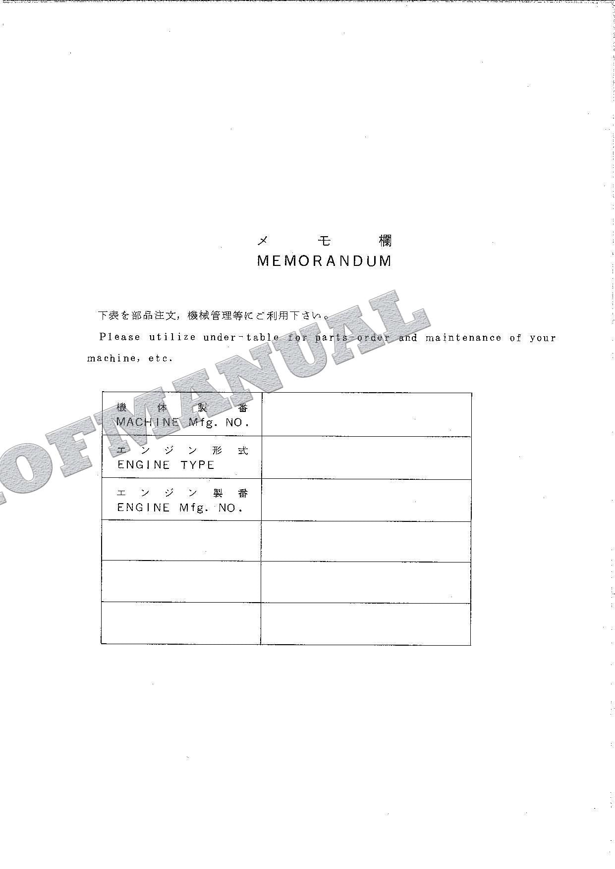 HITACHI UH053 Excavator Parts Catalog Manual EP153-1-1