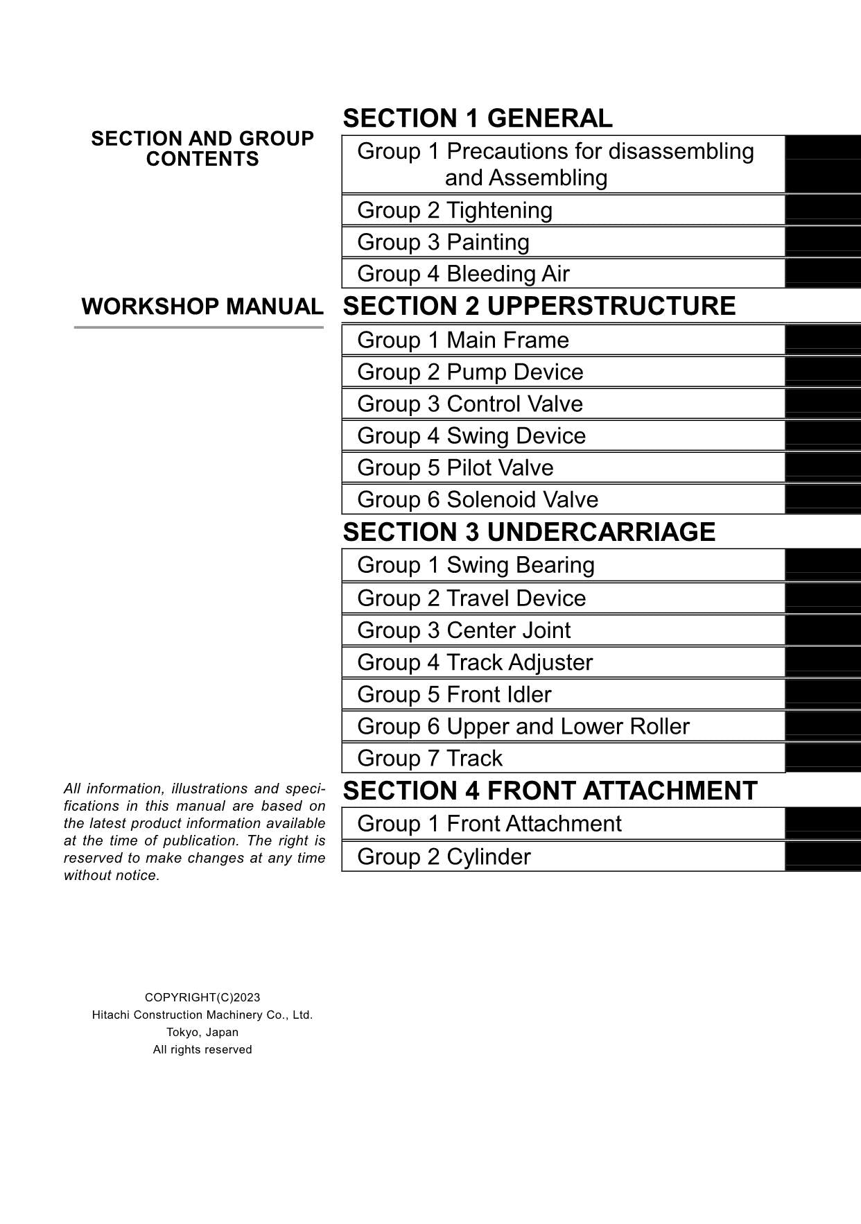 Hitachi ZX10U-6 Excavator Workshop Service Repair manual