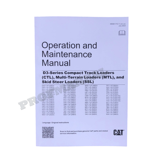 CATERPILLAR 259D3 262D3 272D3 279D3 289D3 299D3 LOADER OPERATORS MANUAL