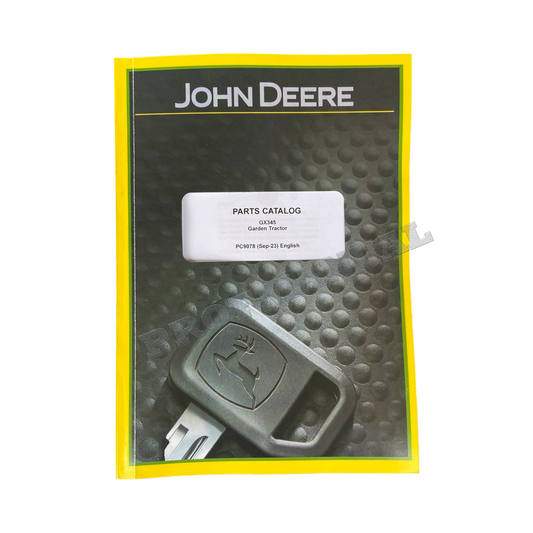 JOHN DEERE GX345 TRACTOR PARTS CATALOG MANUAL