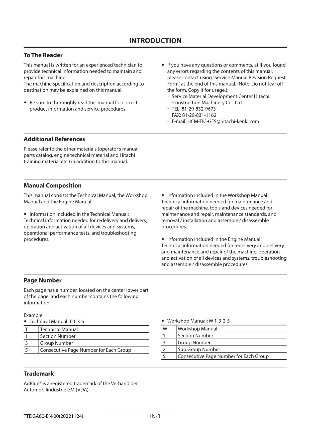 Hitachi ZX345USLC-6 Excavator Troubleshooting Service Manual with Schemes