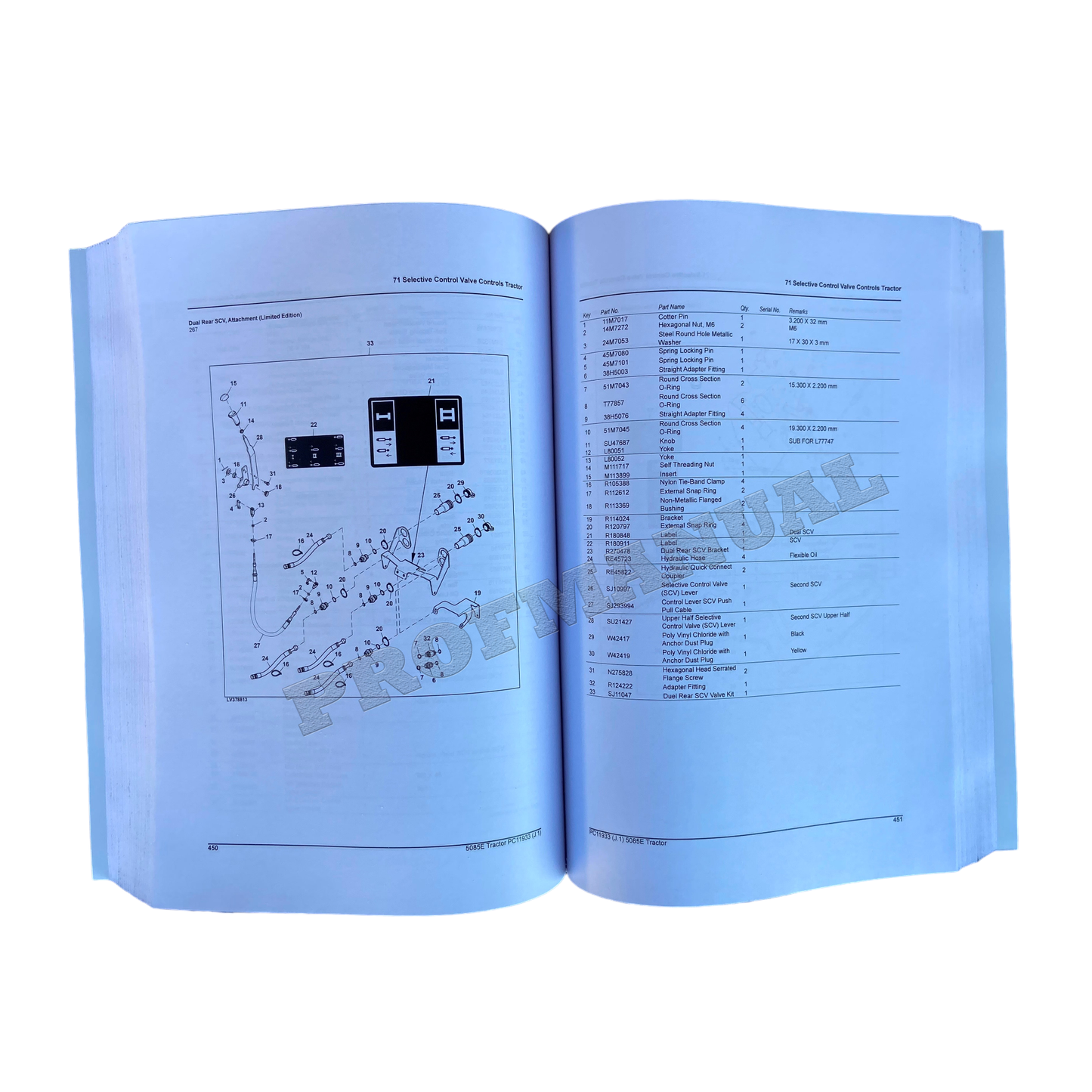 MANUEL DU CATALOGUE DES PIÈCES DU TRACTEUR JOHN DEERE 5085E #1