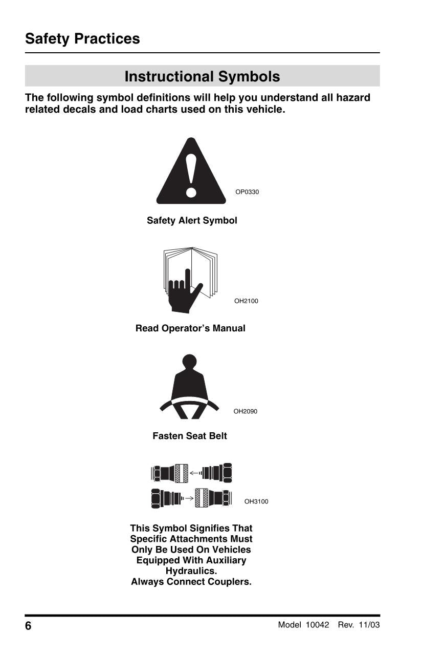 SKYTRAK 10042 Telehandler Maintenance Operation Operators Manual 8990501