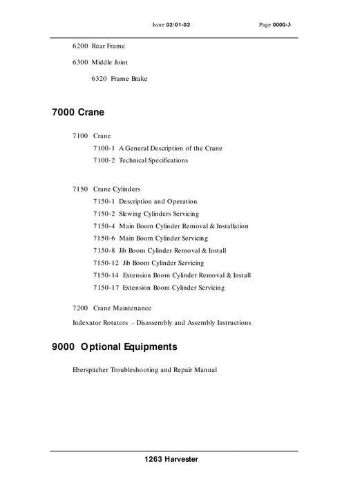 JOHN DEERE 1263 RÄDER-ERNTEMASCHINE SERVICE-REPARATURHANDBUCH