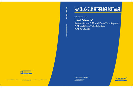 New Holland INTELLISTEER INTELLIVIEW IV Manuel d'instructions