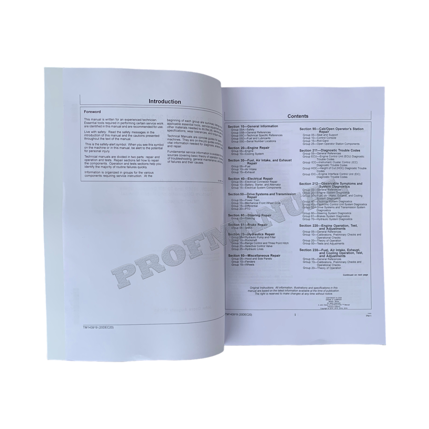 JOHN DEERE 2032R  2036R  2038R TRACTOR SERVICE MANUAL #2