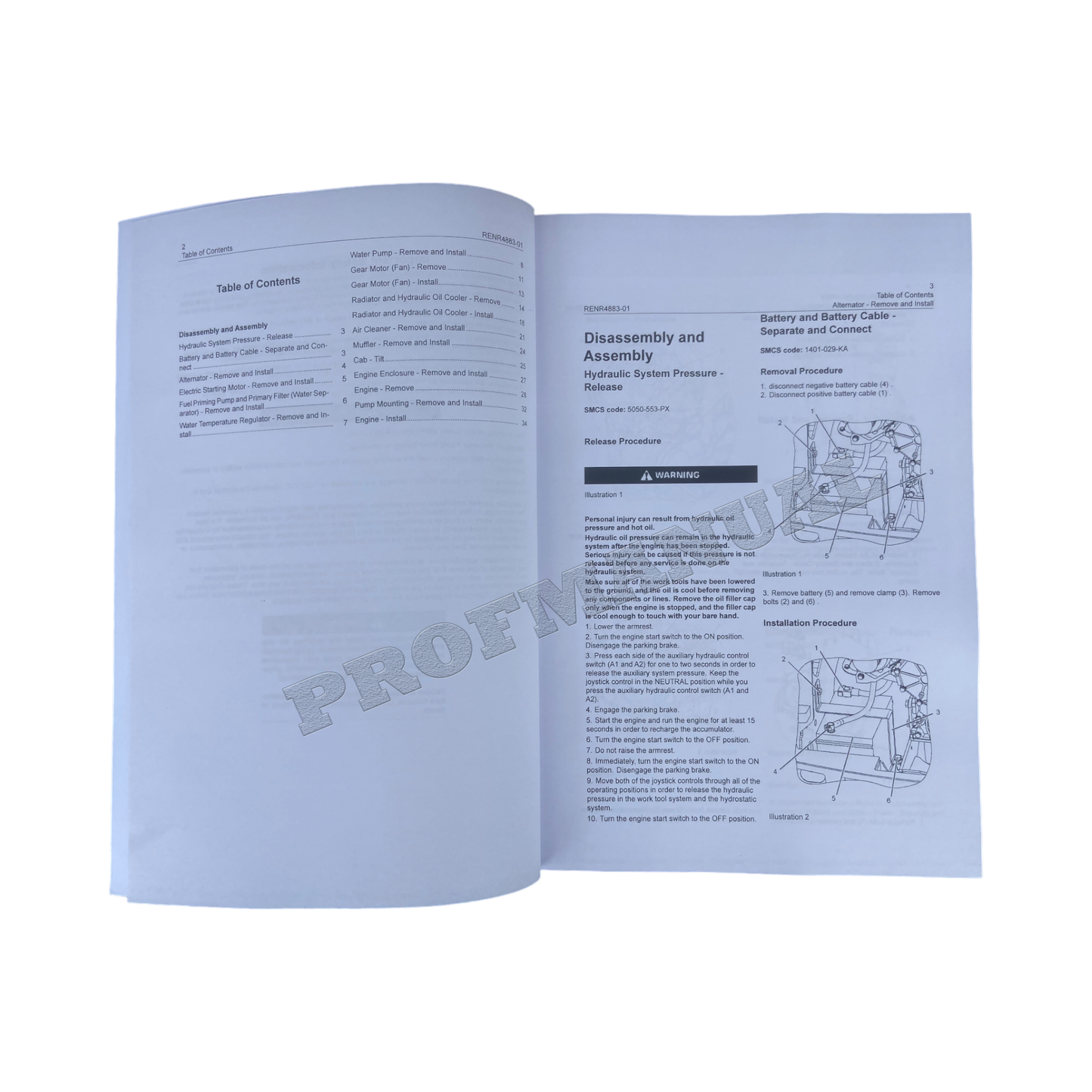 Caterpillar 267B 277B 287B Lader Motor Zubehör Servicehandbuch Demontage Montage