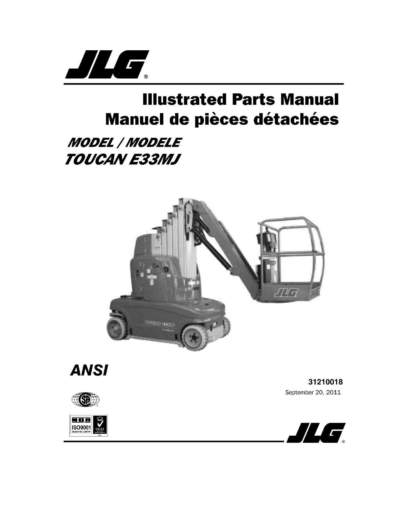 TOUCAN E33MJ Vertical Lift Parts Catalog Manual Multi language