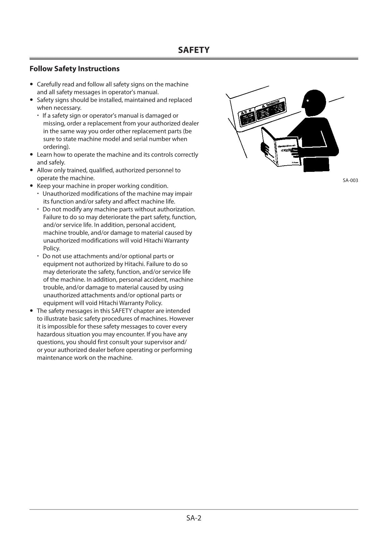 Hitachi ZX68USR-5A Excavator Service Manual with Schemes