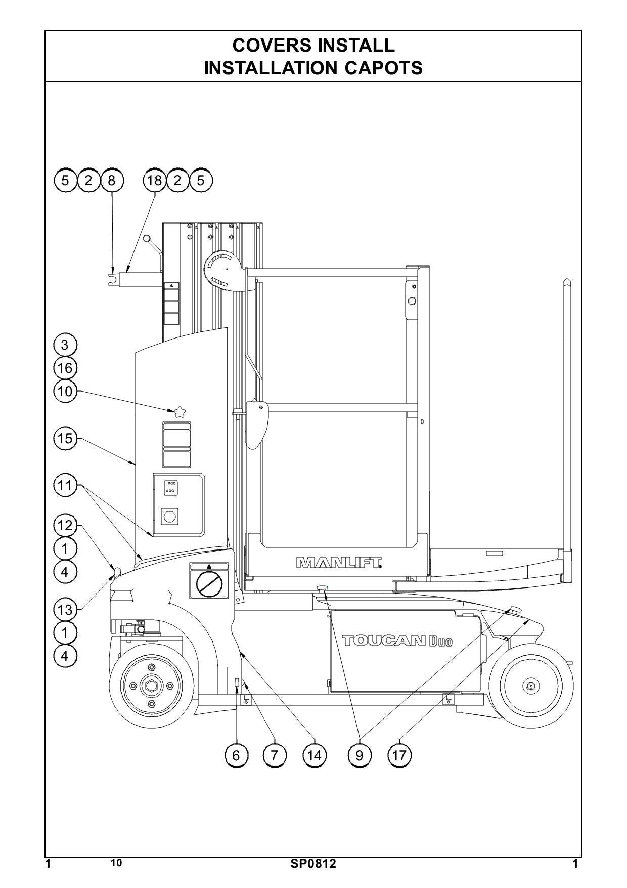 TOUCAN Duo Vertical Lift Parts Catalog Manual S.N. 5085-5134 MA032102