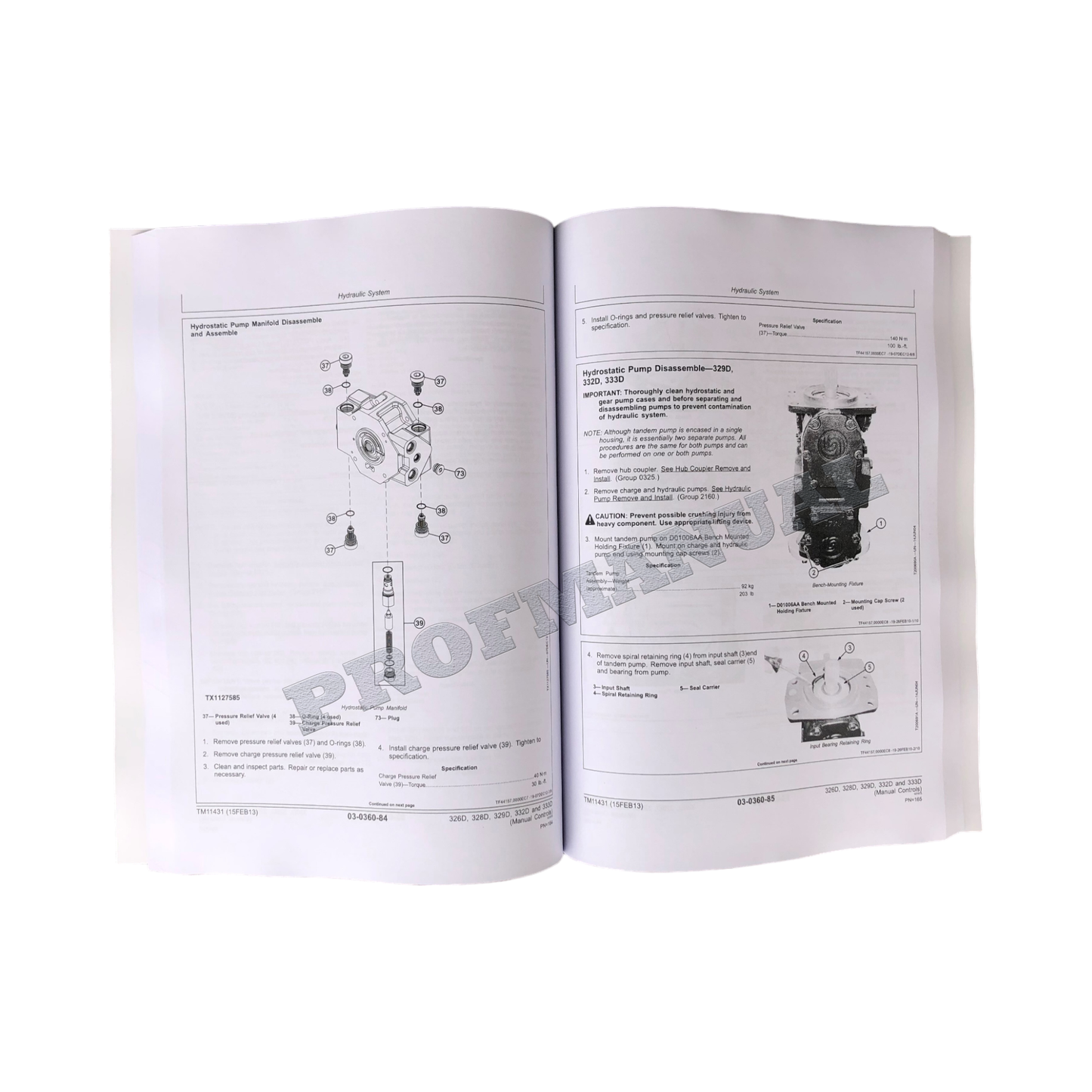 REPARATURHANDBUCH FÜR KOMPAKTLADER JOHN DEERE 326D 328D 329D 332D 333D + !BONUS! 