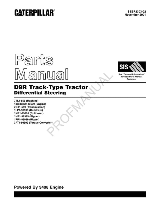 Catalogue de pièces de direction différentielle pour tracteur à chenilles Caterpillar Cat D9R