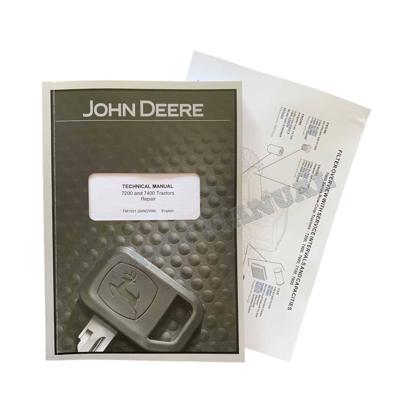 JOHN DEERE 7200 7400 TRACTOR SERVICE MANUAL + !BONUS!