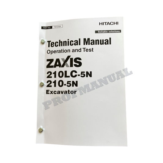 HITACHI ZAXIS210LC-5N ZAXIS210-5N BAGGERBETRIEB TEST SERVICEHANDBUCH