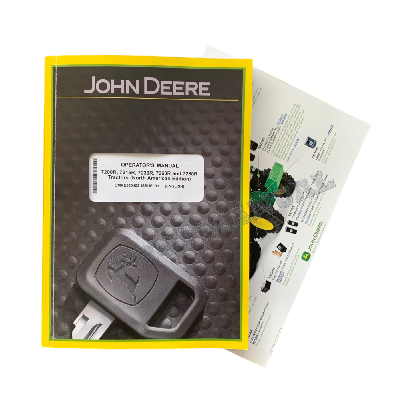 JOHN DEERE 7215R 7200R 7230R 7260R 7280R TRACTOR OPERATORS MANUAL + BONUS