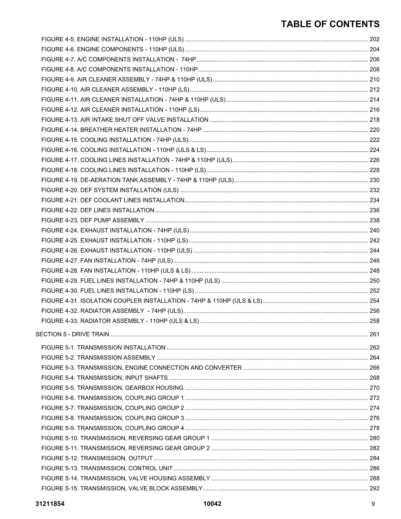 SKYTRAK 10042 Telehandler Parts Catalog Manual 31211854