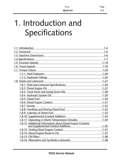 JOHN DEERE 953G TRACKED FELLER BUNCHER SERVICE REPAIR MANUAL