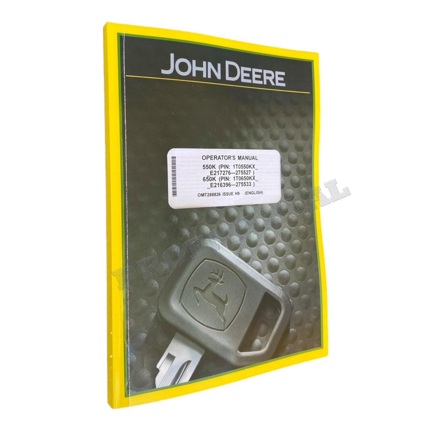 JONH DEERE 550K 650K CRAWLER DOZER OPERATORS MANUAL + !BONUS! OMT288826