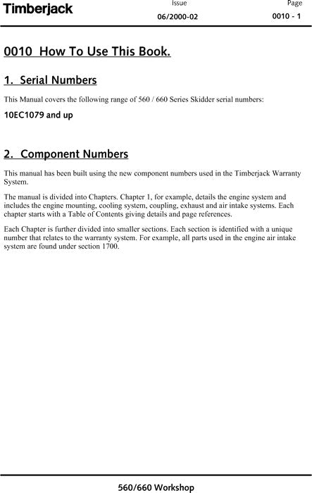 JOHN DEERE 560C 660C SKIDDER REPAIR SERVICE TECHNICAL MANUAL TMF298905