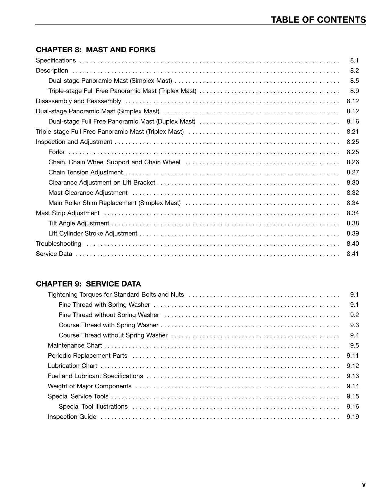 Caterpillar Lift Truck EC35N EC40N EC45N EC55N Forklift Service Manual