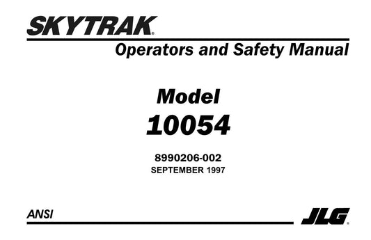 SKYTRAK 10054 Telehandler Maintenance Operation Operators Manual 8990206