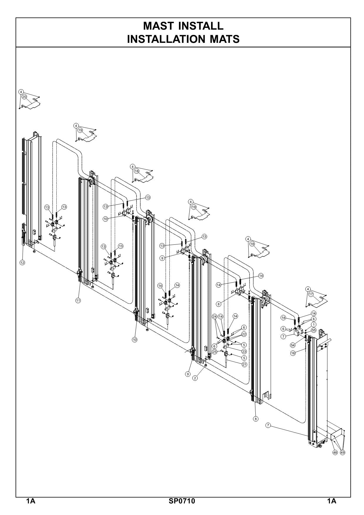 TOUCAN P21 Vertical Lift Parts Catalog Manual 21034 21035 21038 Multi language