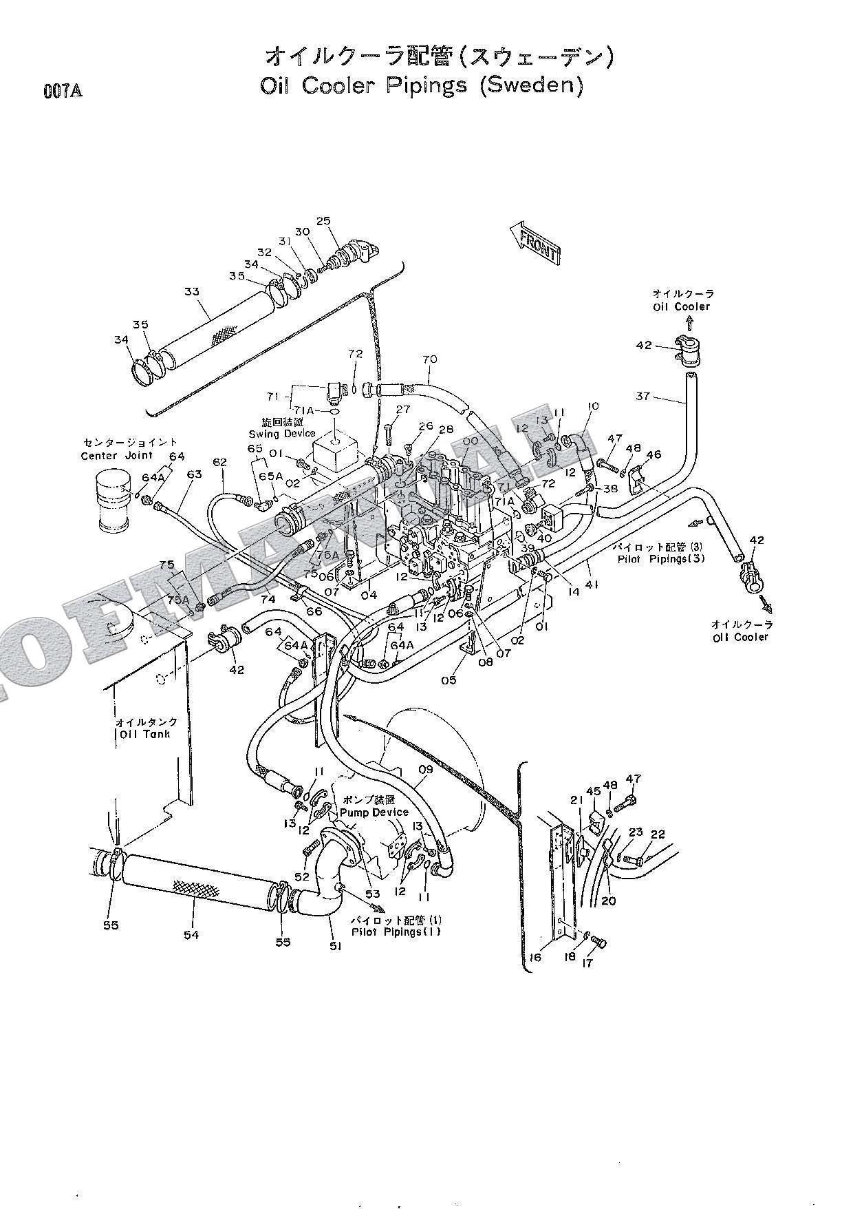 HITACHI EX120 ADDENDUM SWEDEN NORWAY FINLAND Excavator Parts Catalog Manual