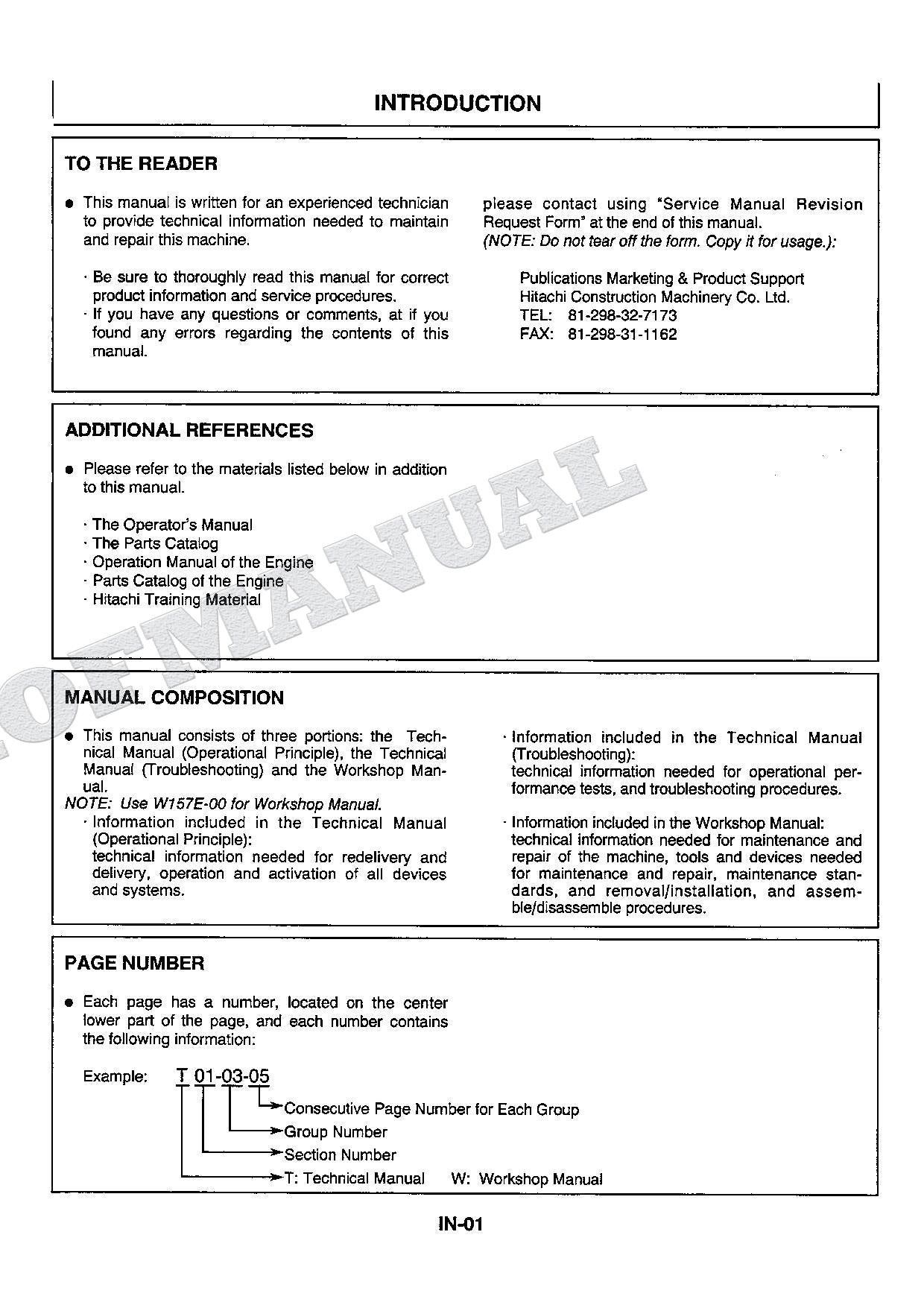 HITACHI EX200-5 EXCAVATOR Service manual Operational Principle