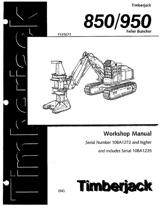 JOHN DEERE 850 950 TRACKED FELLER BUNCHER SERVICE REPAIR MANUAL