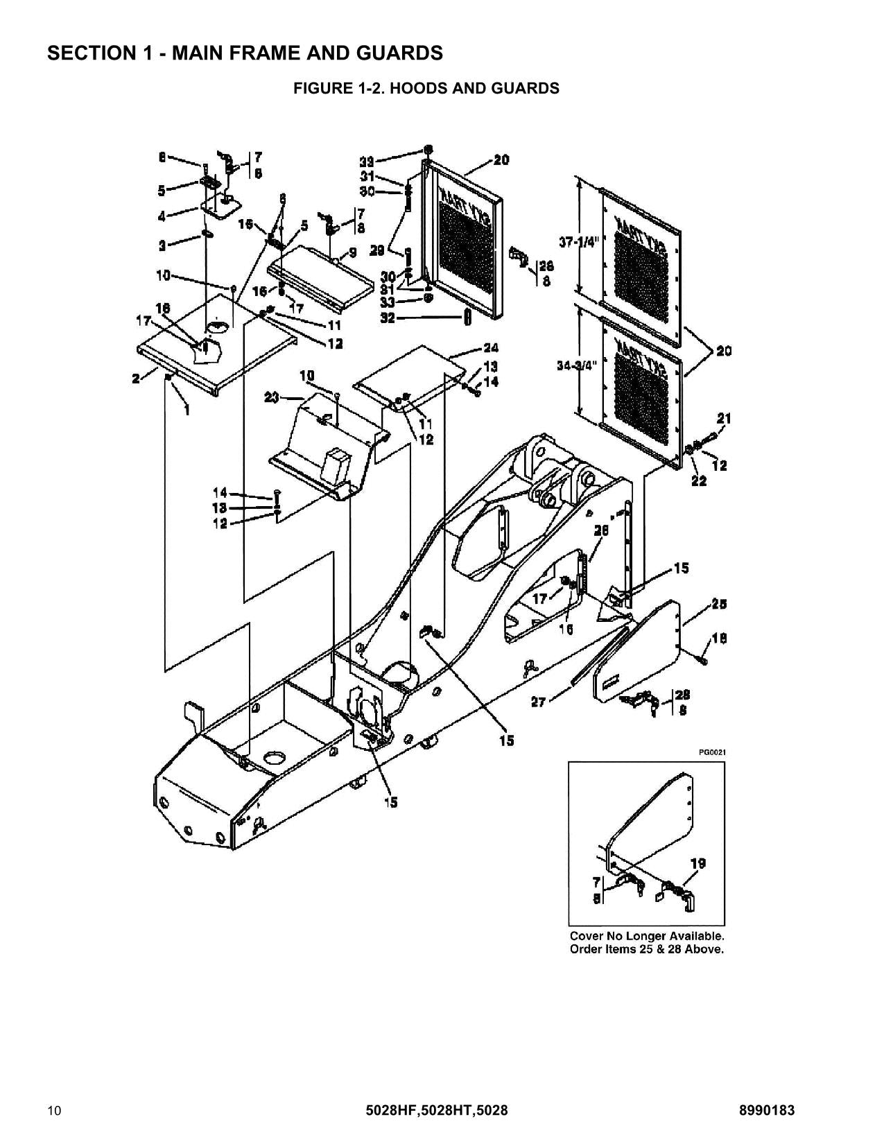 SKYTRAK 5028 5028HF 5028HT Telehandler Parts Catalog Manual